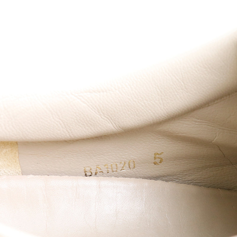 [Louis Vuitton] Louis Vuitton 
 Zapatillas de deporte de bajo corte 
 Ternero beige BA1020 Damas de corte bajo grabado