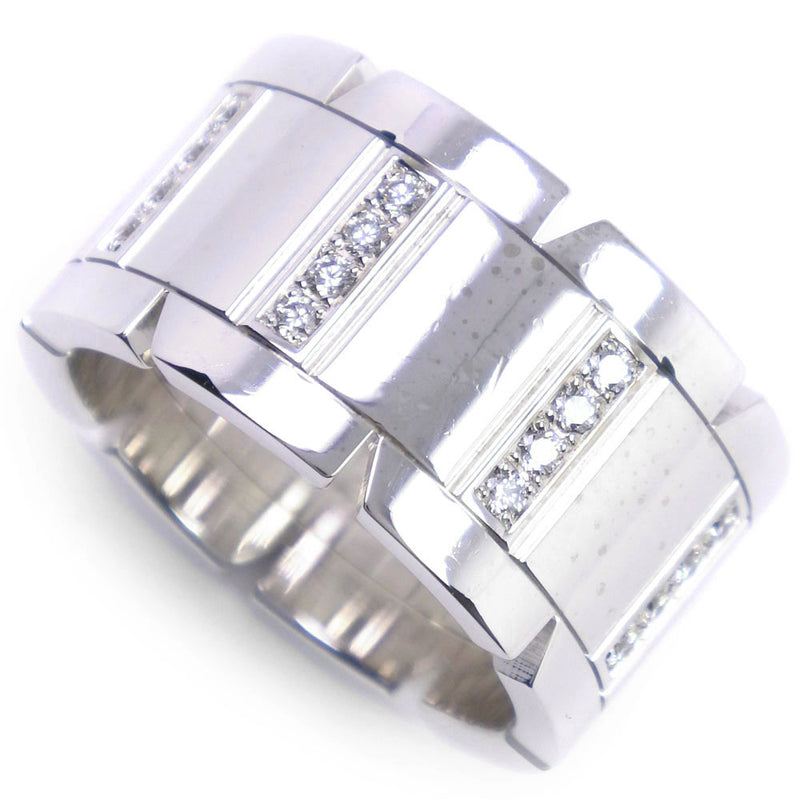 [Cartier] Cartier 
 Tank Francise No. 11 Ring / Ring 
 K18 White Gold x Diamond Approximately 16.8g Tank Francais Ladies A-Rank