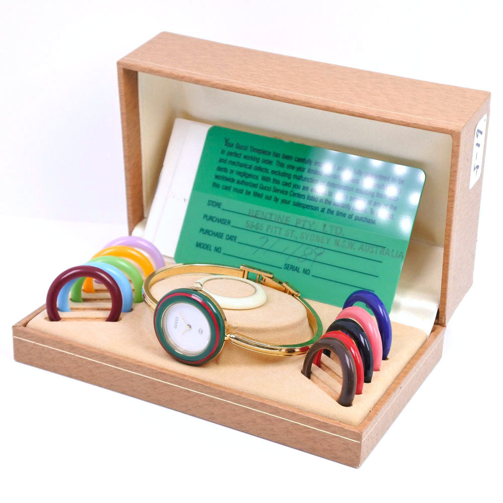 GUCCI】グッチ チェンジベゼル 腕時計 1100L クオーツ – NISHIKINO