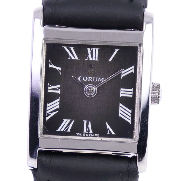 【CORUM】コルム
 腕時計
 cal.97078 ステンレススチール 黒 手巻き アナログ表示 黒文字盤 レディース