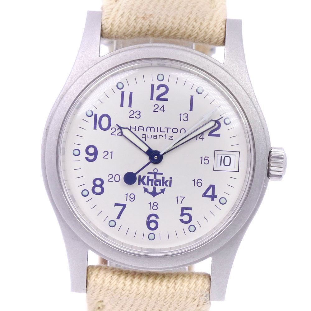 HAMILTON] Hamilton Khaki 9797 Stainless steel x canvas x leather