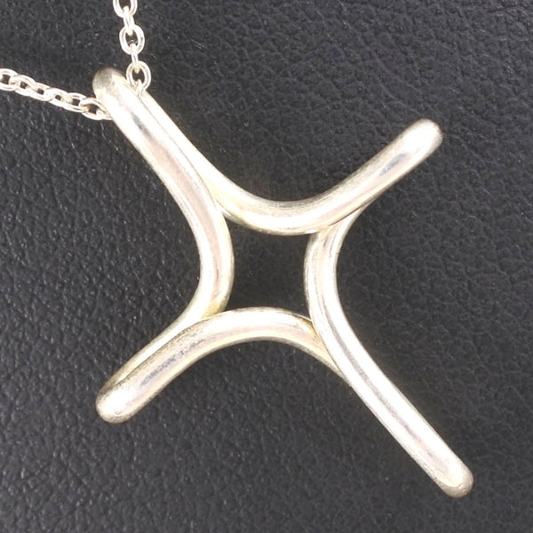 美品 ティファニー ネックレス インフィニティ クロス シルバー 925 TIFFANY&Co. ティファニー インフィニティ クロス ネックレス