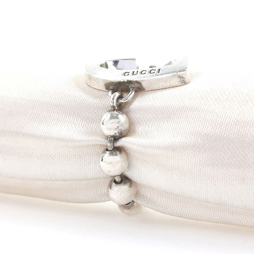 GUCCI ハートリング シルバー925 ボールチェーンデザイン　8号 GUCCI ハートリング シルバー925 ボールチェーンデザイン 8号