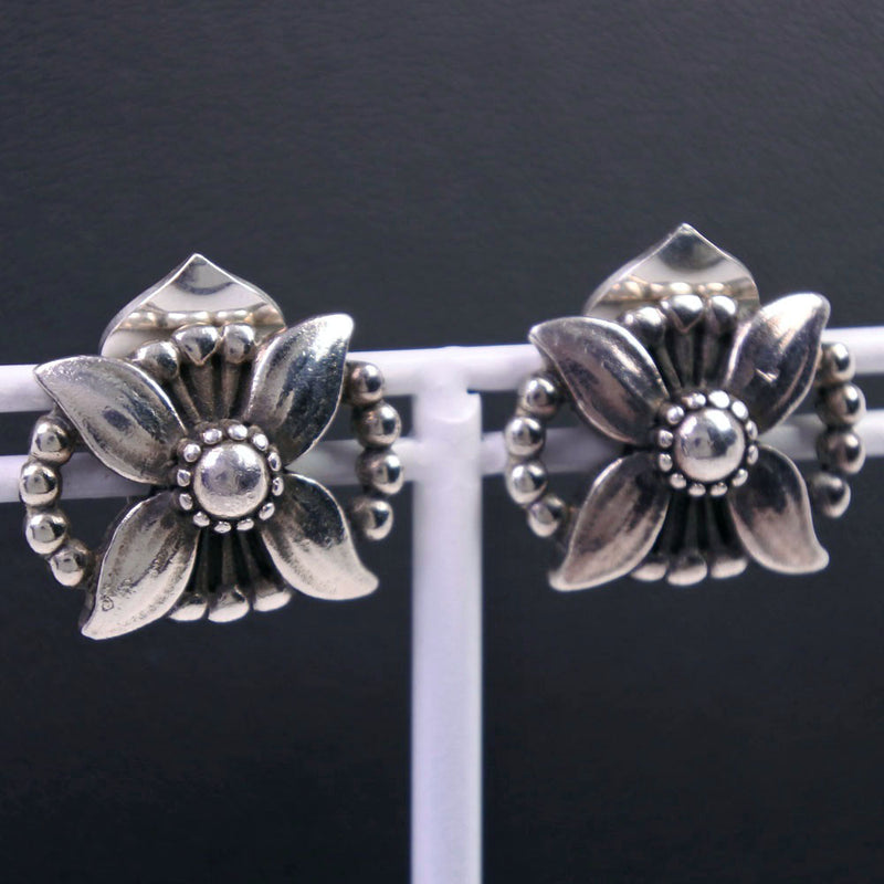【Georg Jensen】ジョージジェンセン 花 イヤリング