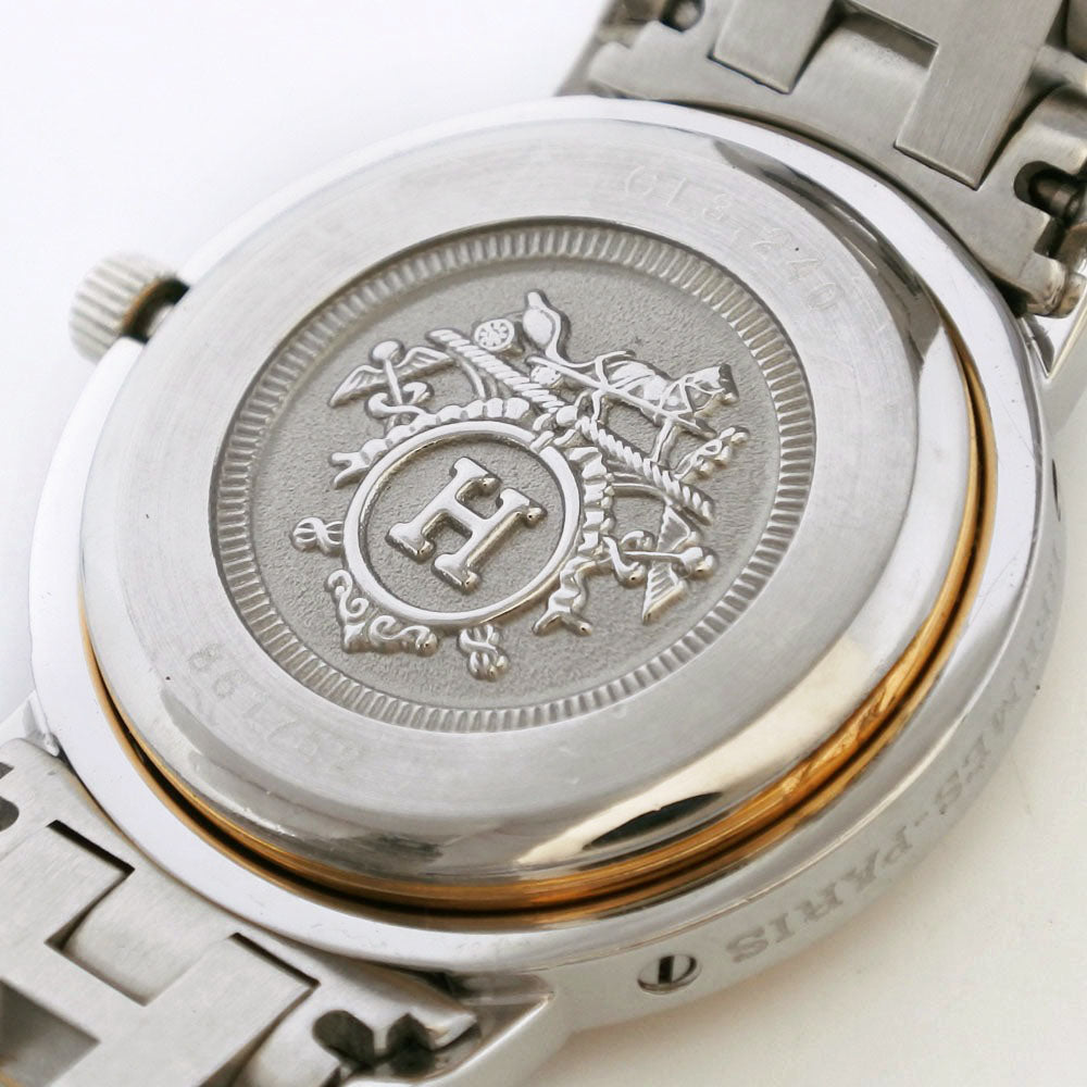 エルメス 腕時計 クリッパー CL3.240 エルメス クリッパー CL3.240 ホワイト レディース 時計 【中古