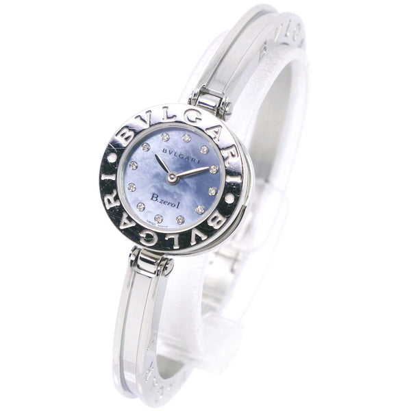 [Bvlgari] bulgari 
 Reloj bzero1 
 Beezero One 12p Diamond BZ22SS Quartz de acero inoxidable Dial de carcasa azul BZero1 Damas