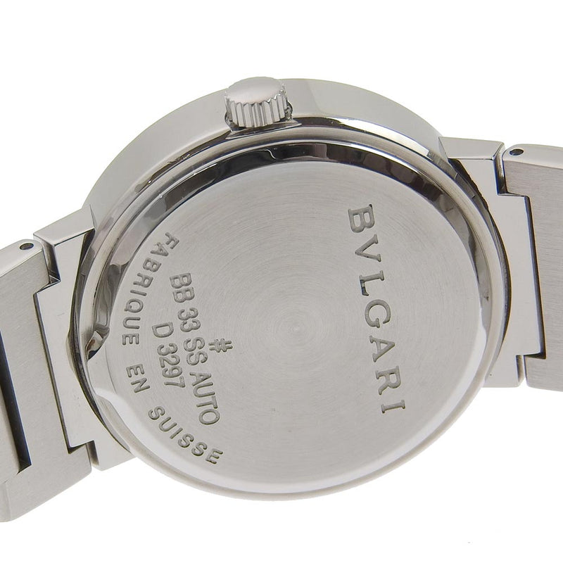 [bvlgari]保加利 
 布加里·伯加里（Bulgari Burgari）手表 
 BB33BSS自动不锈钢自动黑色拨号bvlgari bvlgari bvlgari男孩A级