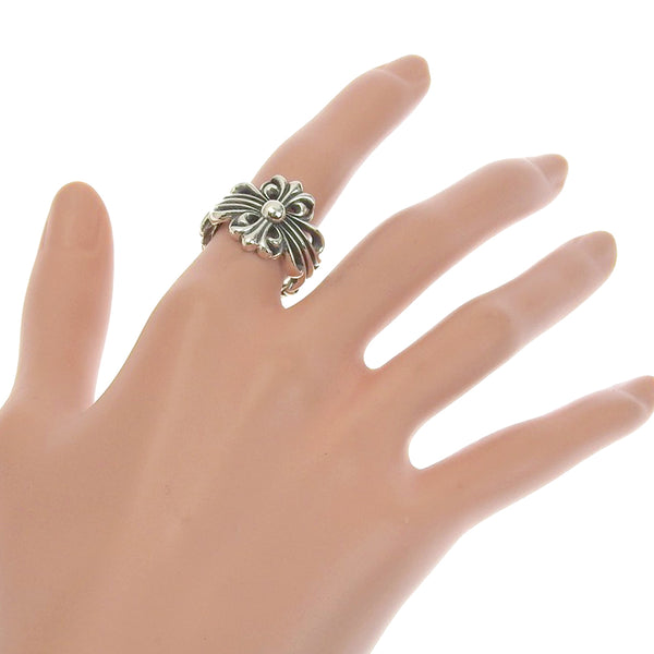 [Chrome Hearts] Chrome Heart Double Floral Cloth Ring Size 12