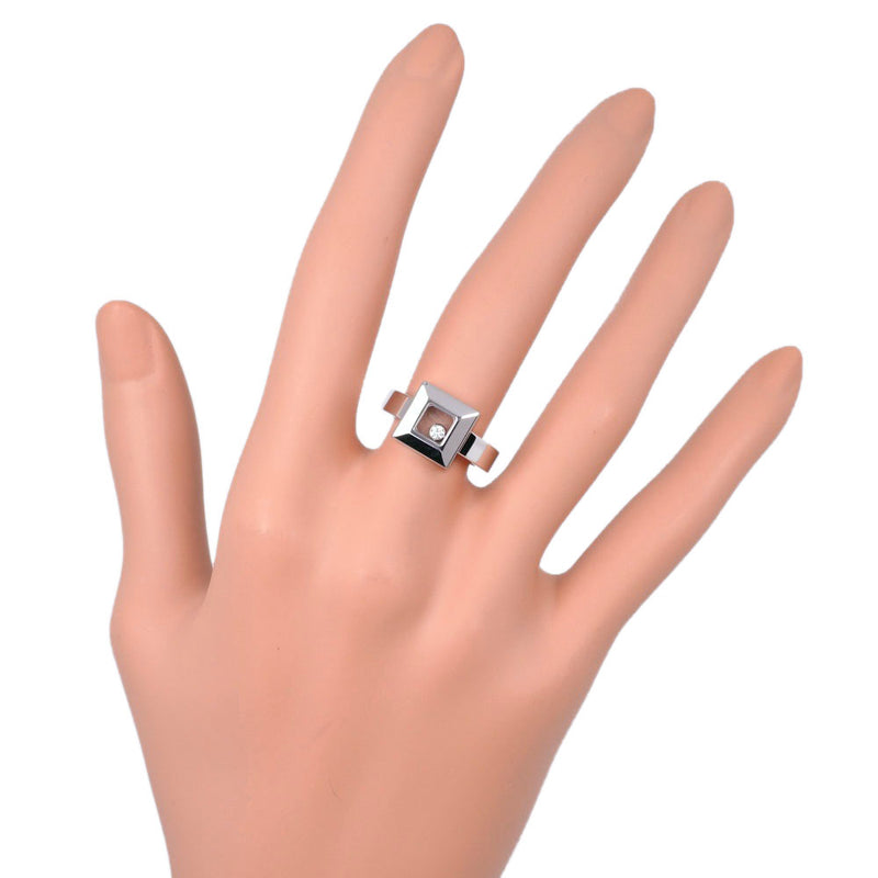 [Chopard] Chopard 
 Happy Diamond No. 10 Anillo / anillo 
 Cuadrado 82/2938-20 K18 Gold blanco x diamante cuadrado aproximadamente 11.5 g Diamante feliz damas un rango