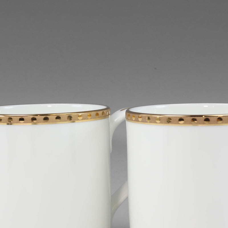 [Tiffany & CO.] Tiffany Gold Band Table Varelle Mug Cup X 2 Gold Band_s Rank