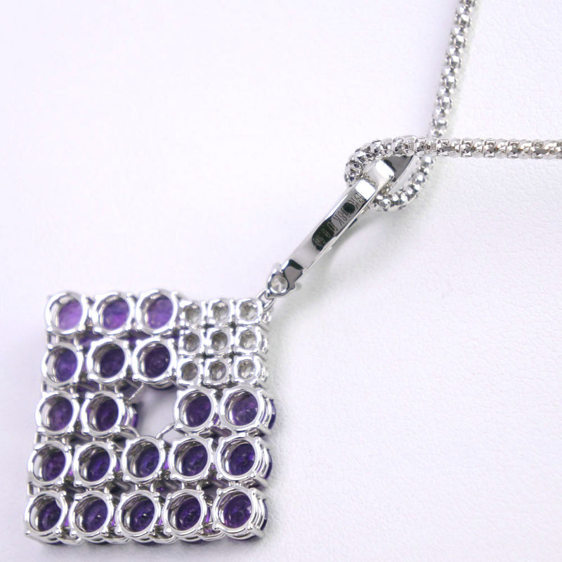 项链 
 K18白金X紫水晶X钻石紫色D0.58刻有大约10.5克女士A+等级