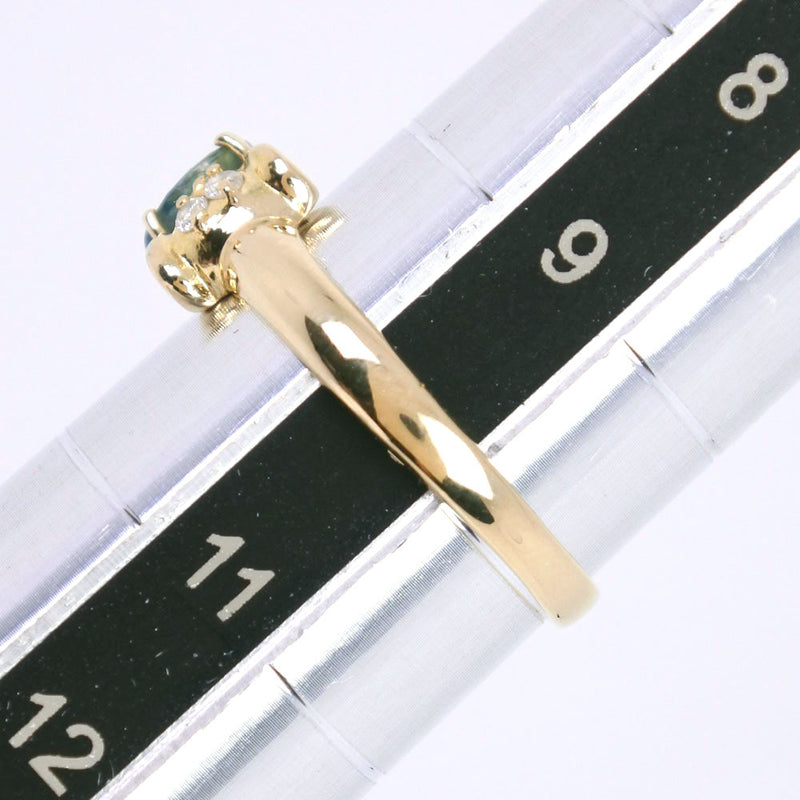 リボンモチーフ 10号 リング・指輪
 K18イエローゴールド×サファイア×ダイヤモンド 約2.6g Ribbon motif レディースA-ランク