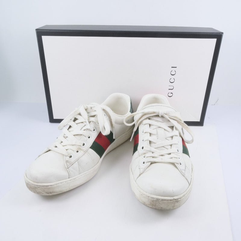 GUCCI] Gucci Bee Embroidery Low Cut 429446 Sneakers Leather White 