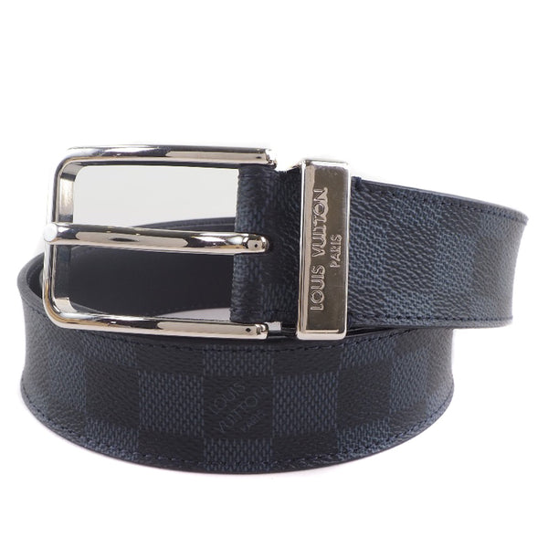 [Louis Vuitton]LOUIS VUITTON ceinture Ponnu Belt Dami Cobalt M6067 Cuero 90/36 Grabado Sainteur Pont Neuf Unisex A-Rank