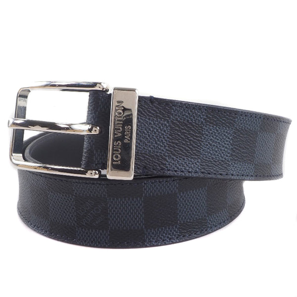 [Louis Vuitton]LOUIS VUITTON ceinture Ponnu Belt Dami Cobalt M6067 Cuero 90/36 Grabado Sainteur Pont Neuf Unisex A-Rank