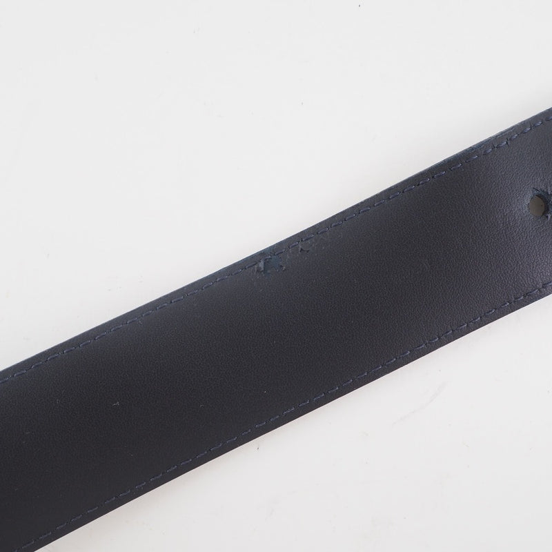 [Louis Vuitton] Louis Vuitton Santtule Ponnu Belt Dami Cobalt M6067 Leather 90/36 gravé Sainteur Pont Neuf Unisexe A-Rank
