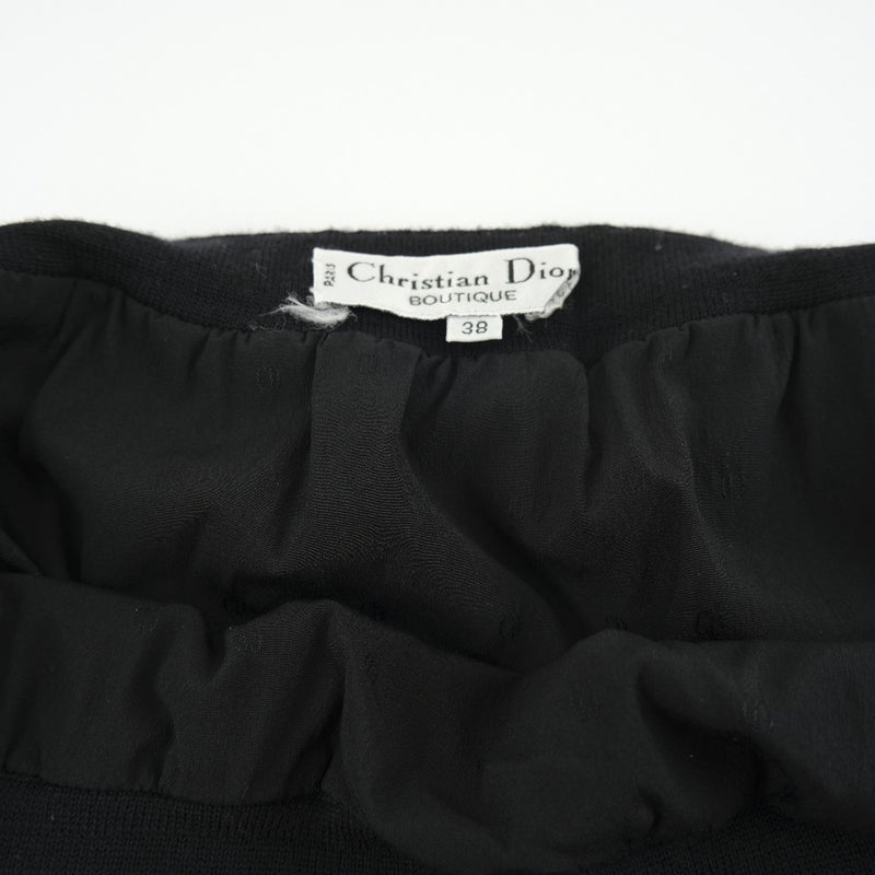 [Dior] Christian Dior 
 Skirt 
 Wool x Rayon Black Ladies A-Rank