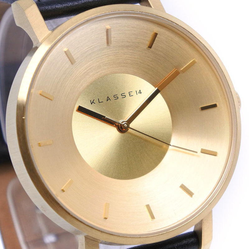 [KLASSE14] Class Forteen Vilare Watch en acier inoxydable X Coue Gold Quartz Analog L Affichage Gold Dial Villare Unisexe A-Rank