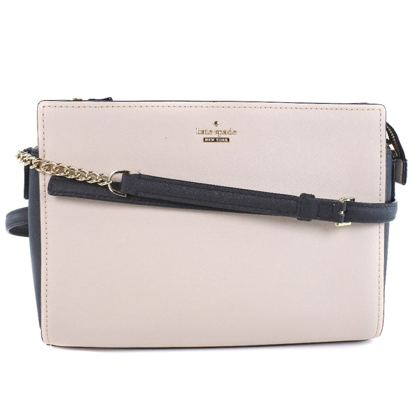 【Kate Spade】ケイトスペード
 キャメロンストリート ダナ ショルダーバッグ
 PXRU8294 レザー ベージュ ファスナー Cameron Street Dana レディースAランク