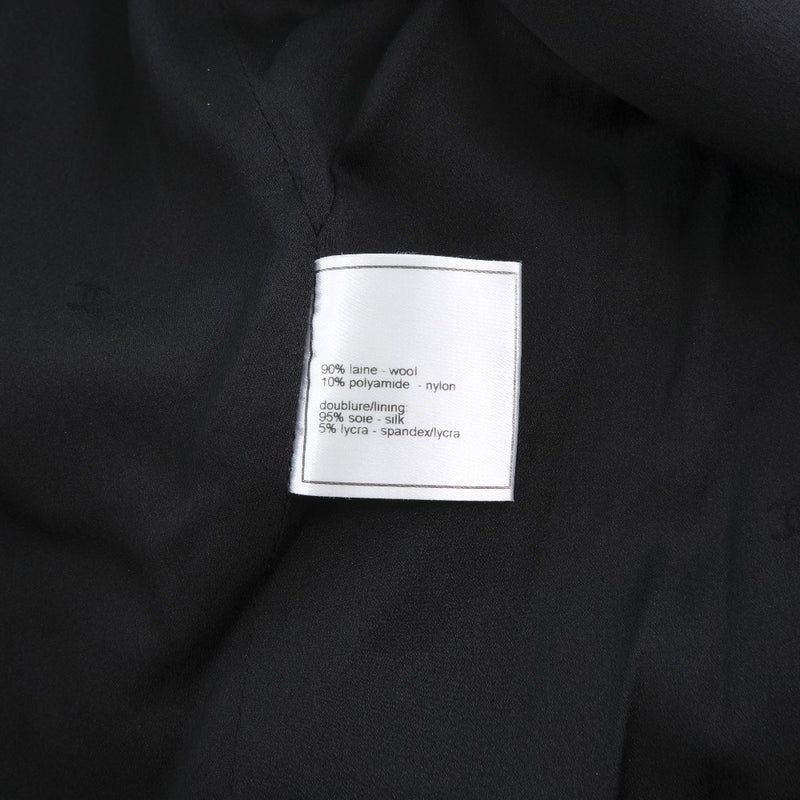 [Chanel] Chanel 
 chaqueta a medida 
 Manga/chaqueta P12426V07199 lana x nylon negras damas a-rank