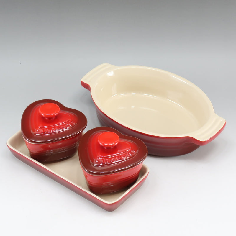 [Le Creuset] Le Creuset 
 Petit Ramkandamul/Gratin 접시/꽃 접시 요리 
 Petit Lamb Can d 'Amour/Gratin Plate/Flower Dish Unisex A rank