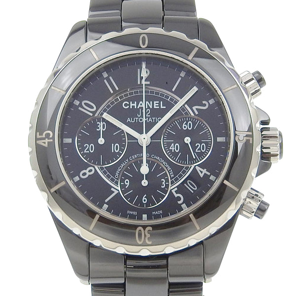 [Chanel] Chanel J12 Watch H0940 Ceramic Automatic Chronograph Black Dial J12 Men's A-Rank