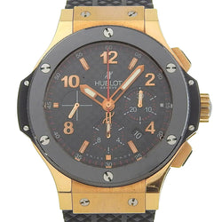 [Hublot] Uburo 
 BIG BANG mirar 
 Cerámica de oro 301.pb.131.rx 18KPink Gold X Rubber Automatic Black Dial Big Bang Men's A-Rank