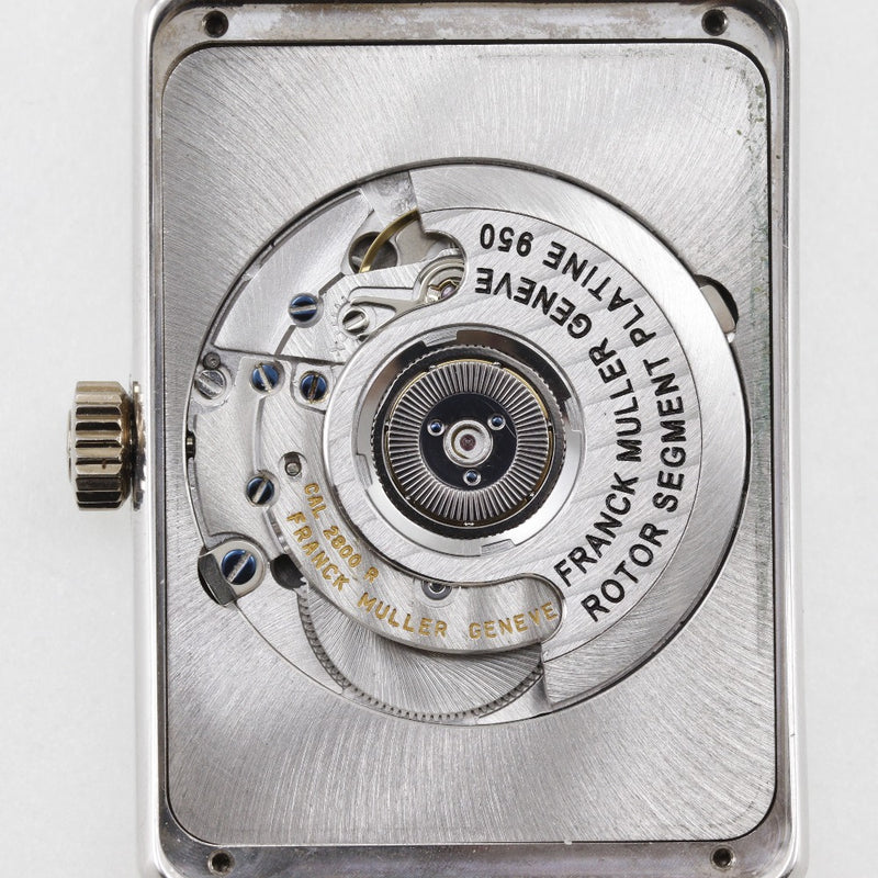 【FRANCK MULLER】フランクミュラー
 ロングアイランド 腕時計
 1000SC K18ホワイトゴールド×Pt950プラチナ×クロコダイル シルバー 自動巻き 黒文字盤 Long Island メンズA-ランク