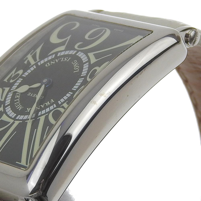 【FRANCK MULLER】フランクミュラー
 ロングアイランド 腕時計
 1000SC K18ホワイトゴールド×Pt950プラチナ×クロコダイル シルバー 自動巻き 黒文字盤 Long Island メンズA-ランク