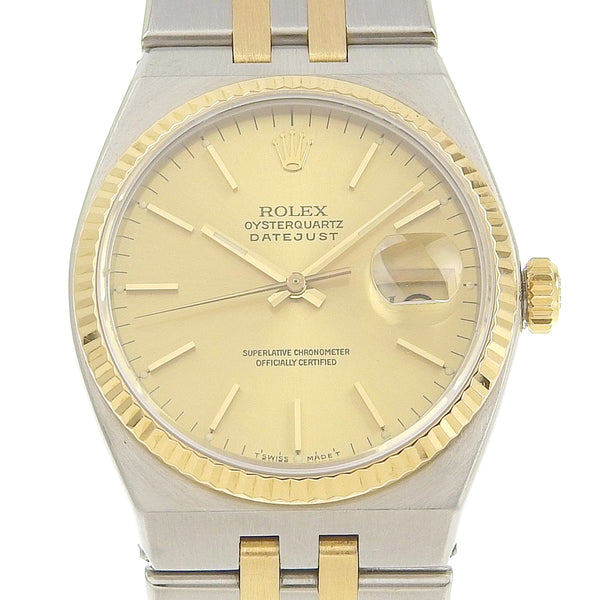 [Rolex] rolex 
 Reloj del propósito de las ostras 
 DateJust Cal.5035 17013 Gold & Steel Quartz dial dial ostra hombres perpetuos un rango