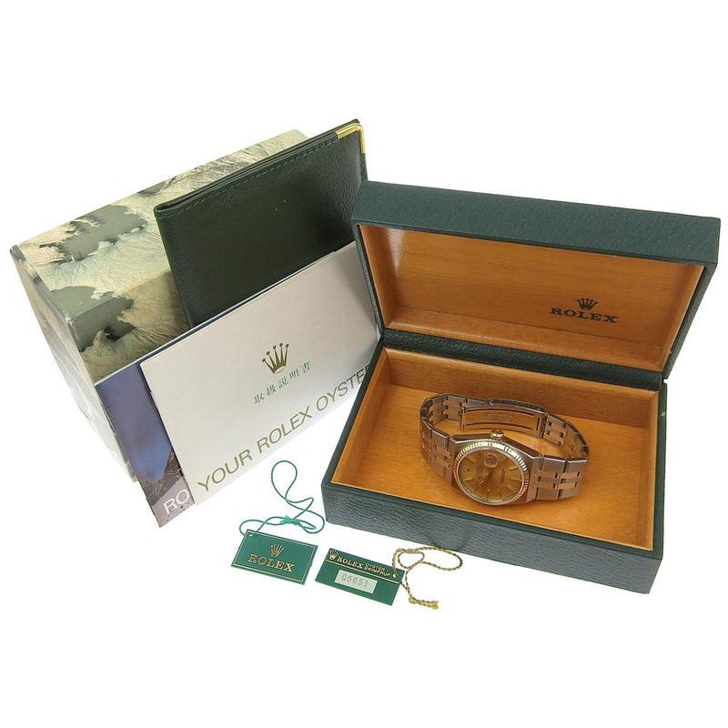 [ROLEX] Rolex 
 Oyster Purpetual Watch 
 Datejust Cal.5035 17013 Gold & Steel Quartz Gold Dial Oyster Perpetual Men A Rank