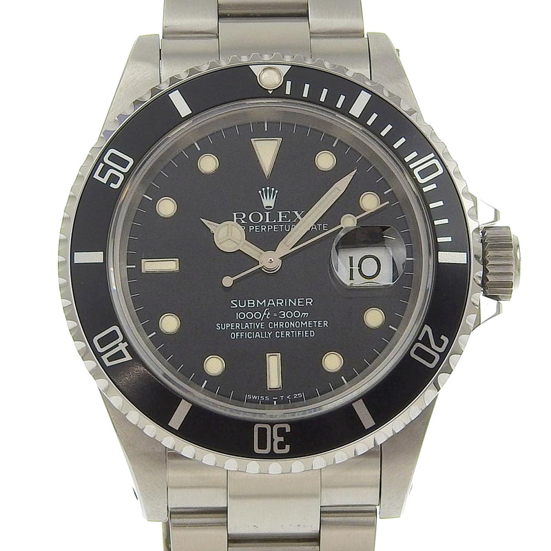 [ROLEX] Rolex 
 Submarina Watch 
 X number Cal.3135 16610 Stainless steel automatic black dial SUBMARINER Men's A rank