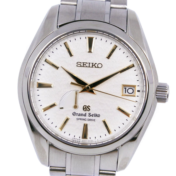 【SEIKO】セイコー
 グランドセイコー スプリングドライブ 腕時計
 マスターショップモデル 9R65-0AE0 SBGA059 チタン 自動巻き パワーリザーブ 白文字盤 Grand Seiko Spring Drive メンズA-ランク