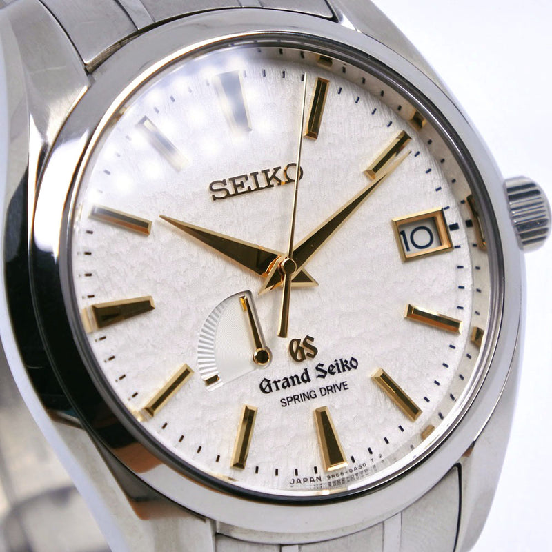 【SEIKO】セイコー
 グランドセイコー スプリングドライブ 腕時計
 マスターショップモデル 9R65-0AE0 SBGA059 チタン 自動巻き パワーリザーブ 白文字盤 Grand Seiko Spring Drive メンズA-ランク