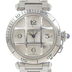 [Cartier] Cartier 
 Pasha Grid Watch 
 Back ski W31040H3 Stainless steel silver Automatic white dial PASHA Grid Men's