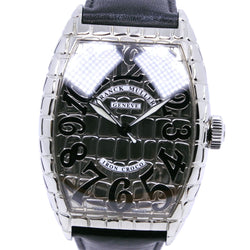 【FRANCK MULLER】フランクミュラー
 アイアンクロコ 腕時計
 トノーカーべックス 8880SC ステンレススチール×レザー 黒 自動巻き シルバー文字盤 Iron crocodile メンズA-ランク