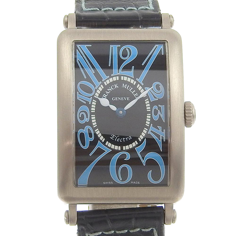 [Franck Muller] Frank Muller Long Island Watch 300 Limited 952qz K18 White Gold X Crocodile Black Quartz Analog Long Island Men's