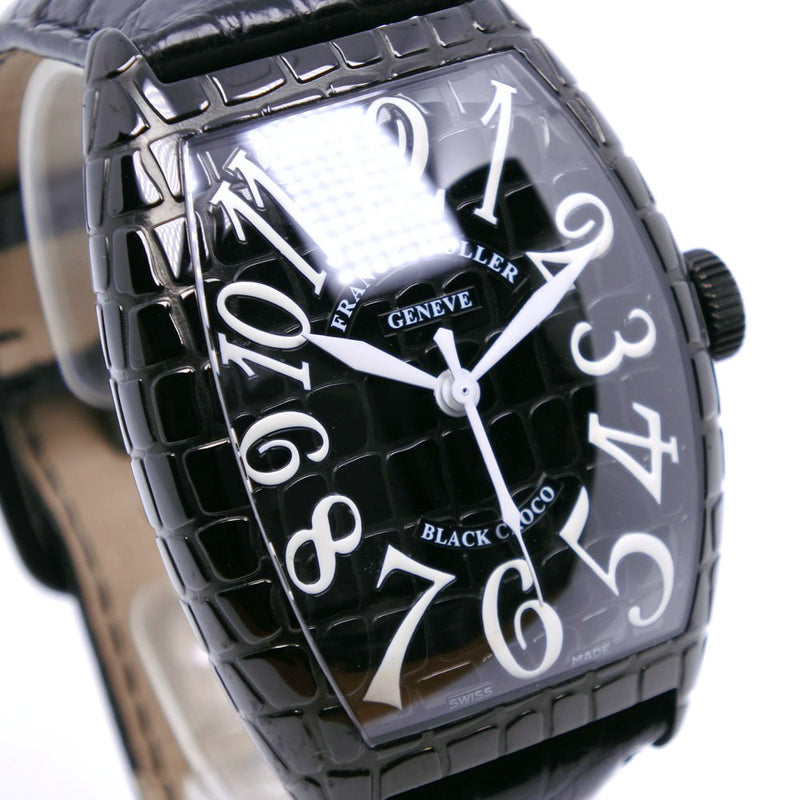 【FRANCK MULLER】フランクミュラー
 トノーカーベックス 腕時計
 アイアンクロコ 8880SC ステンレススチール×クロコダイル 黒 自動巻き アナログ表示 黒文字盤 Tonocar Vex メンズA-ランク