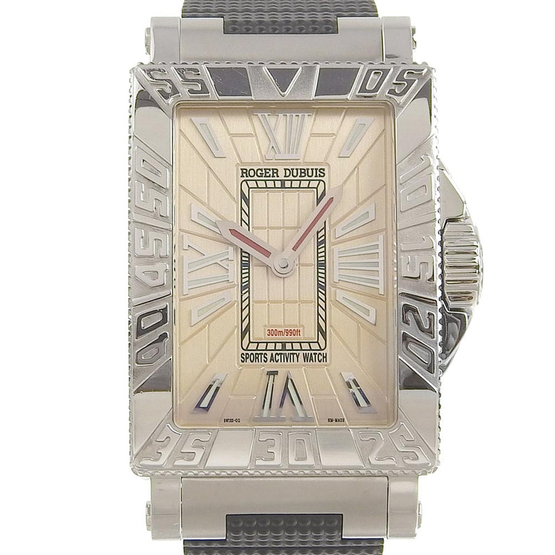 [Roger Dubuis] Roger Dubui 
 Seymour Champagne Watch 
 Limited 888 MS34 21 9 12.53 Stainless steel x Rubber Silver Automatic Wind Analog Display Champagne Gold Dial Seymour Champagne Men's A-Rank
