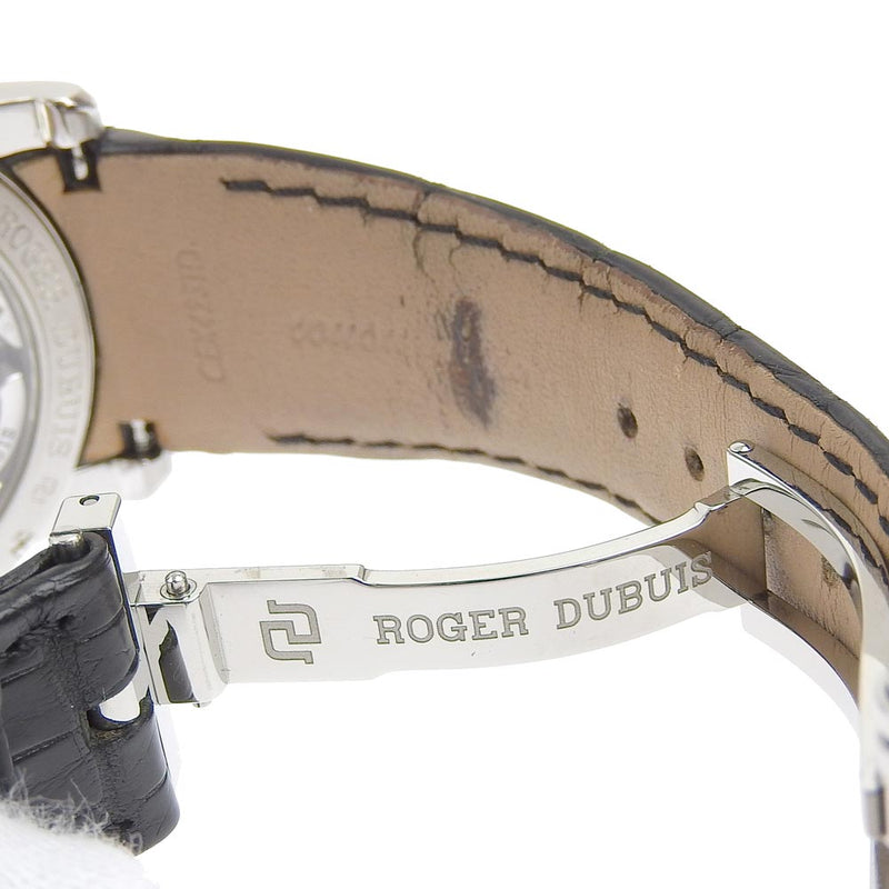 【ROGER DUBUIS】ロジェ・デュブイ
 エクスカリバー42 腕時計
 DBEX0443 ステンレススチール×クロコダイル 黒 自動巻き スモールセコンド シルバー文字盤 Excalibur 42 メンズAランク