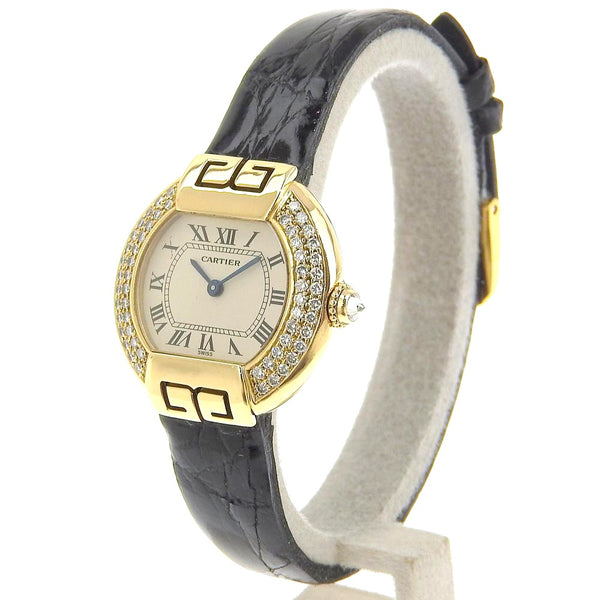 [Cartier] Cartier 
 Ellipse watch 
 K18 Yellow Gold x Crocodile Quartz Dial Ellipse Ladies