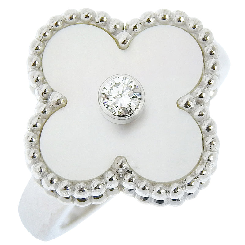 [VAN CLEEF & ARPELS] Van Cleef & Arpel Vintage Humbra No. 6 Ring 18KWhite Gold Clover Approximately 7.0g Vintage Alhambra Ladies A Rank