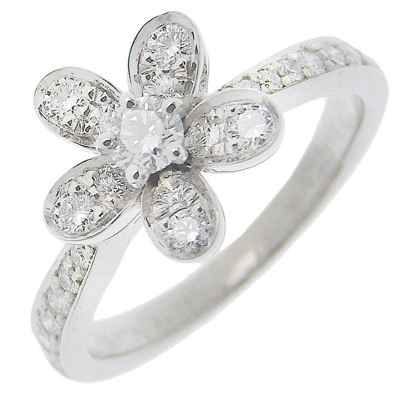 [Van Cleef & Arpels] Van Cleef & Arpel 
 Sócrates No. 8 Anillo / anillo 
 K18 Gold White X Diamond Flower Aproximadamente 3.5 g Sócrates Damas un rango