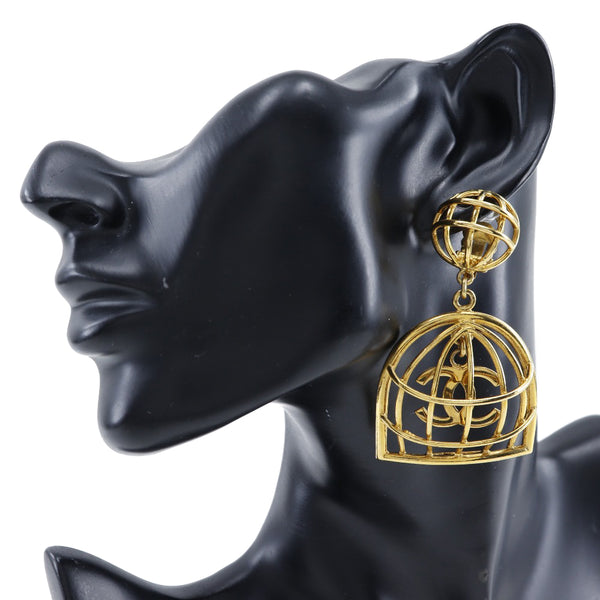 [Chanel] Chanel Torigo Earge Bringle Gold Plating 93p Gravé environ 31,9 g de cage d'oiseau