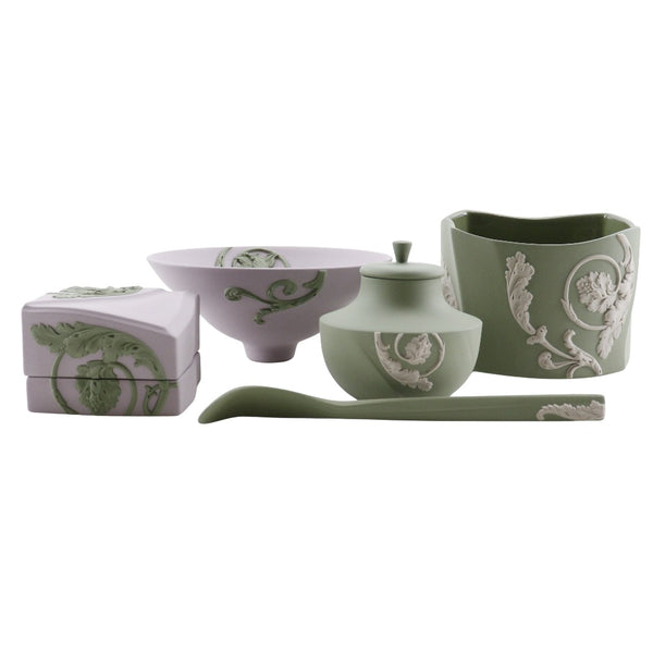 [Wedgwood] Wedgwood Tea Ceremony Juego de set de 5 piezas Otros productos misceláneos Jasper Edición limitada Japonesa Nakamura Takuo Ceramic Flower Utensils de 5 piezas _a+ rango