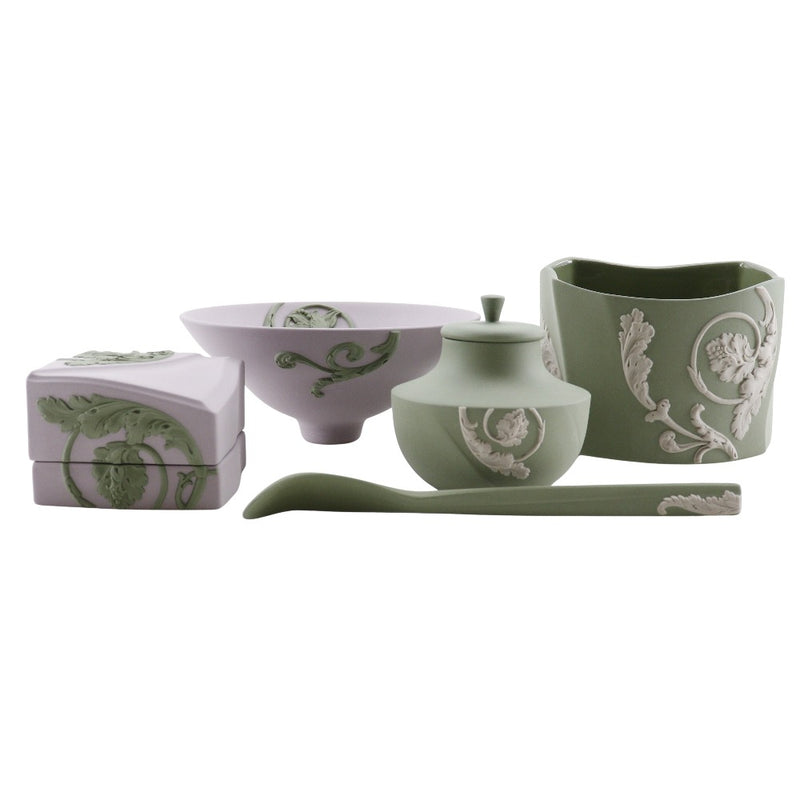 [Wedgwood] Wedgwood Tea Ceremony Juego de set de 5 piezas Otros productos misceláneos Jasper Edición limitada Japonesa Nakamura Takuo Ceramic Flower Utensils de 5 piezas _a+ rango