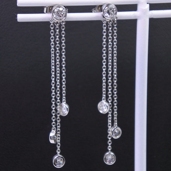 TIFFANY&Co.】ティファニー バイザヤード ピアス 4Pダイヤ Pt950