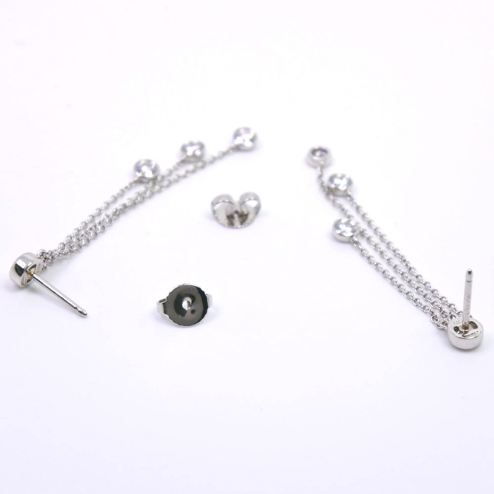 TIFFANY&Co.】ティファニー バイザヤード ピアス 4Pダイヤ Pt950
