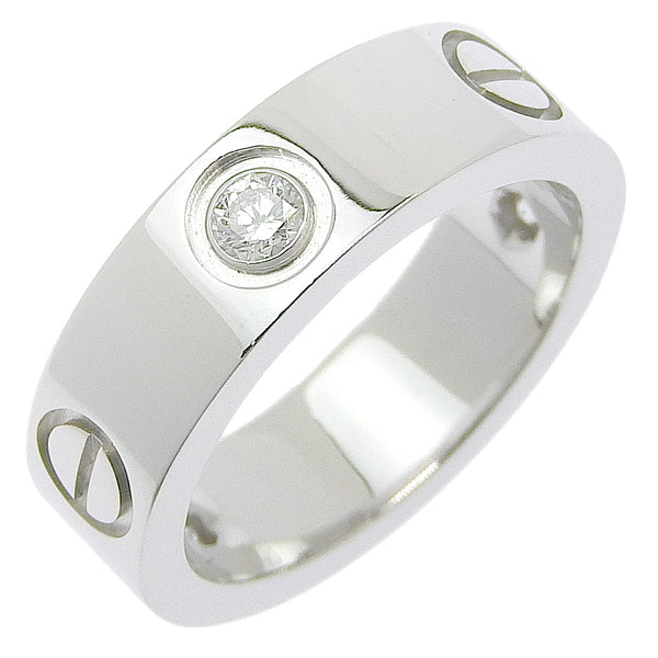 [Cartier] Cartier 
 Love Ring Anillo / anillo No. 9 
 Medio diamante 18KGold White X Diamond Aproximadamente 8.1 g Lamas de amor Damas un rango