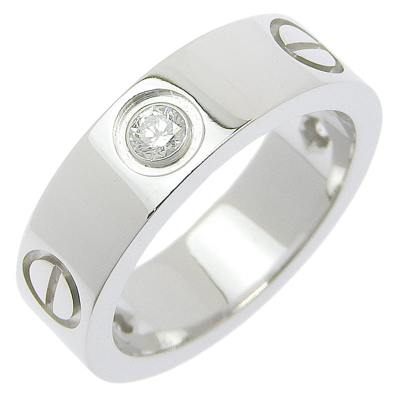 [Cartier] Cartier Love Ring No. 9 Ring Half diamond 18KWhite Gold x Diamond Approximately 8.1g Love Ring Ladies A Rank